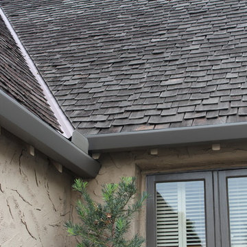 1920s Home in San Marino California, Angle Faced Gutter with Smooth Downspouts