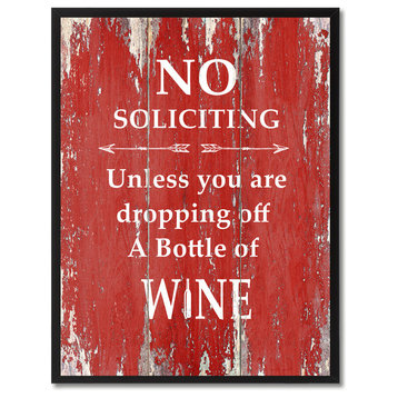 Dropping Off A Bottle Of Wine Inspirational, Canvas, Picture Frame, 22"X29"