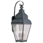 Livex Lighting - Livex Lighting 2607-61 Exeter - Four Light Outdoor Wall Lantern - Shade Included.Exeter Four Light Ou Vintage Pewter Clear *UL Approved: YES Energy Star Qualified: n/a ADA Certified: n/a  *Number of Lights: Lamp: 4-*Wattage:60w Candelabra Base bulb(s) *Bulb Included:No *Bulb Type:Candelabra Base *Finish Type:Vintage Pewter