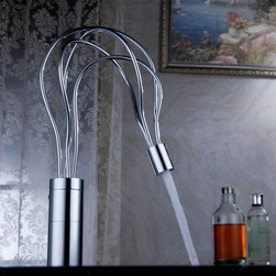 Single Handle Chrome Centerset Bathroom Sink Faucet (Cold and Hot Switch) T0458 - Bathroom Sink Faucets