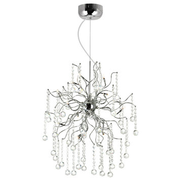 Cherry Blossom 15 Light Chandelier With Chrome Finish