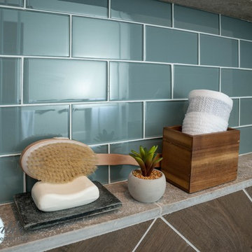 Midcentury Inspired Jack and Jill Bathroom