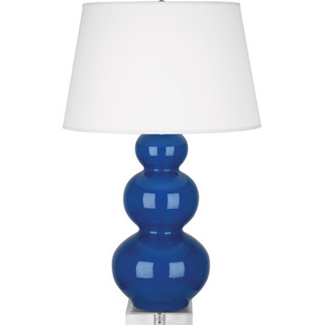 Triple Gourd Table Lamp, Marine Blue