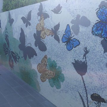 Mosaic Pool Tile and Feature Wall