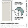 78"x48" Frameless Shower Door Single Fixed Panel, Satin Brass