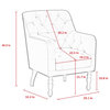 Rustic Manor Aadya Accent Chair Upholstered, Linen, Light Beige