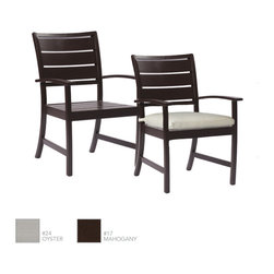 Charleston Aluminum Farmhouse Dining Arm Chair by Summer Classics - Outdoor Dining Chairs