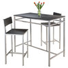 Winsome Wood Hanley 3-Pc High Table With 2 High Back Stools