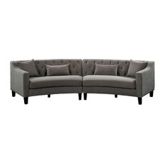 Curved Sectional Sofas Houzz Furniture Of America E Commerce By Enitial Lab Stenson Contemporary Sectional