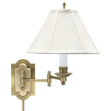House of Troy Club CL225-AB 1 Light Wall Lamp in Antique Brass