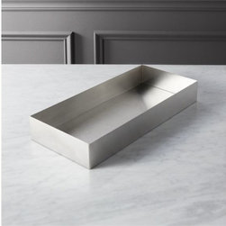 stainless steel tank tray | CB2 - Bathroom Accessory Sets
