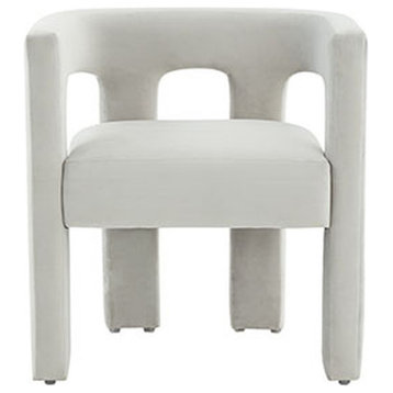Safavieh Couture Deandre Contemporary Dining Chair, Light Grey