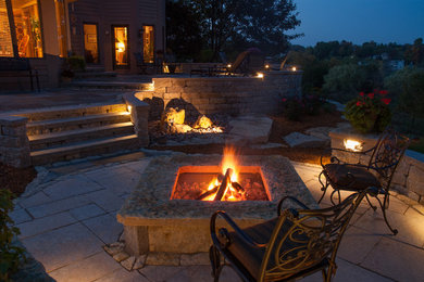 Patio - rustic patio idea in Milwaukee