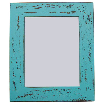 Rustic Malibu Blue Distressed Wood Frame, 4"x6"