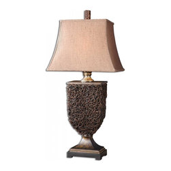 www.essentialsinside.com: knotted rattan table lamp - Table Lamps