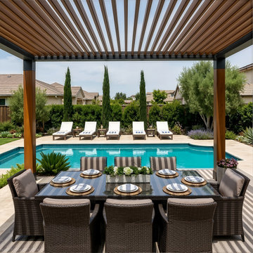 California Backyard Oasis with Modern Pool