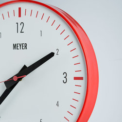 Modern Red Clock - Wall Clocks