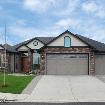 Front Elevation - The Scenic Slope - Crafty Split-Level Ranch