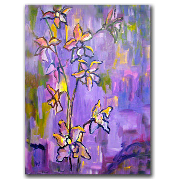 'Purple Orchids' Canvas Art by Wendra