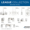 League Collection 4-Light Modern Farmhouse Bath Vanity Light, Brushed Nickel