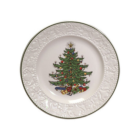 Cuthbertson Original Christmas Tree Dickens Embossed Bread and Butter Plate