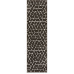 Well Woven - Well Woven Serenity Tume Modern Distressed Geo shapes Gray Runner Rug SE-127 - The Serenity Collection is an exciting array of trendy geometric patterns and distressed-effect traditional designs, woven in a combination of cool, neutral tones with pops of vibrant color. The extra dense, 0.35" frieze yarn pile is low enough to fit under doors but maintains an exceptionally soft, plush feel. The yarn is stain resistant and doesn't shed or fade over time. Durable and easy to clean, these are perfect for long use in high traffic areas.