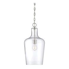 1 Light Pendant, Polished Nickel