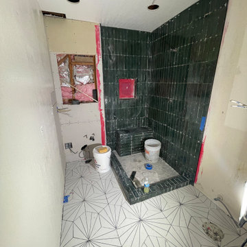 Refreshing Greens and Stylish Tiles