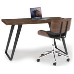 Simpli Home - Lowry Flat Top Desk - Combine industrial, urban style and function with the Lowry Flat Top Desk. This desk is crafted of solid Acacia with solid metal legs. Generous in size, this desk offers a spacious top surface area is ideal for a monitor, laptop or tablet and leaves enough room for paper, books, and other accessories. The Lowry Desk is a great solution both in home and at your office. Working from home office or den never felt so good