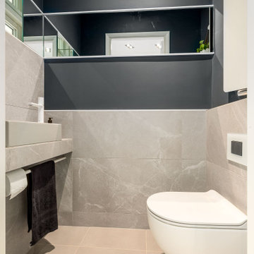 Compact modern cloakroom