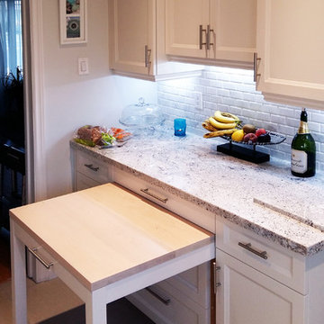 White Kitchen with Custom Storage in Etobicoke
