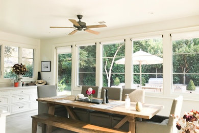 Example of a cottage chic kitchen pantry design in San Francisco