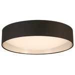 EGLO - Orme LED Flush Mount Ceiling Lighting, Fabric Shade With Acrylic Diffuser, Black/Brushed Nickel, 20" - Features: