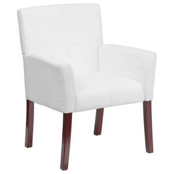 Flash Furniture Bonded Leather Side Chair, White