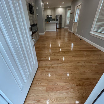 Refinish red oak flooring, 3 coats of oil based finish