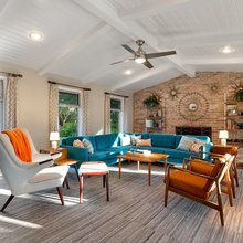 orange? brick fireplace