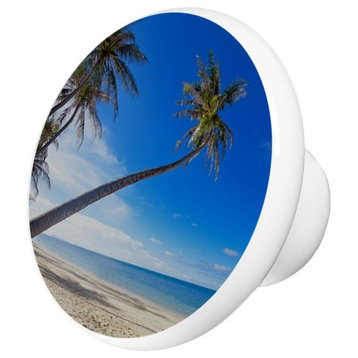 Palm Trees On Beach Ceramic Cabinet Drawer Knob