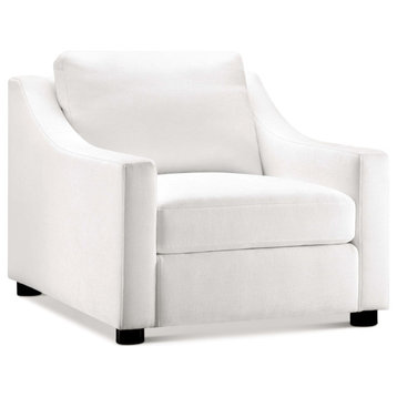 Garcelle Stain-Resistant Fabric Chair, White