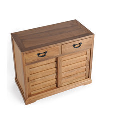 Shinto Cabinet, Small, Natural Walnut - Side Tables And End Tables