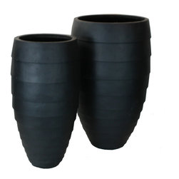 AuthenTEAK Lightweight Fiberglass Planters - Outdoor Pots And Planters