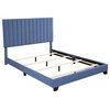 Channel Tufted Bed-in-a-Box, Blue, King