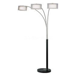 Amarillo 3 Light Floor Lamp in Brushed Nickel - Floor Lamps