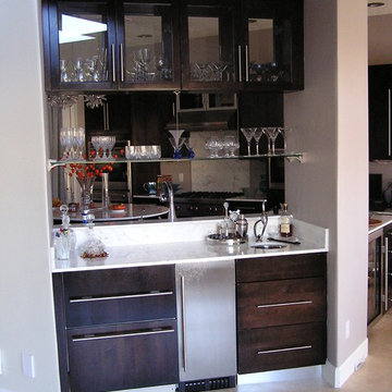 "Corsica" Maple Espresso with Aluminum Door Accents