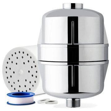 iSpring 15-Stage Never Clog High Output Shower Filter, Chrome Finish