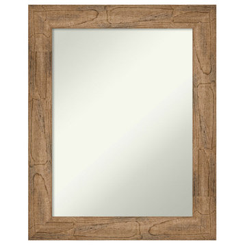 Owl Brown Non-Beveled Wood Wall Mirror - 23.5 x 29.5 in.