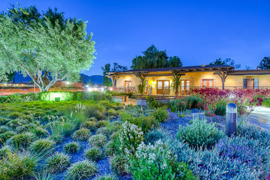 Example of a tuscan exterior home design in Orange County