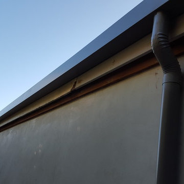 Box Gutter (No Lip) Tall Version, Home in Laguna Beach Under Renovation