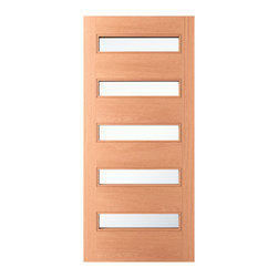 Quinque - 5 Rectangle Lite Exterior Door(1-3/4") - Windows And Doors