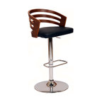 Adele Swivel Bar Stool, Black