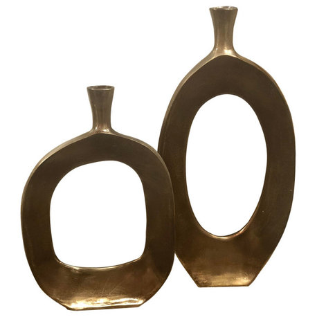 Uttermost 18965 Kyler Oversized Textured Cast Aluminum "Hollow" - Bronze